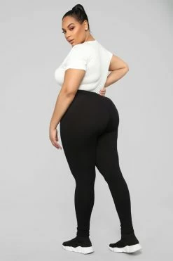 Fashion Nova Kim Basic Legging - Black Leggings