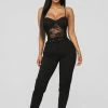 Fashion Nova Talia Belted Pants - Black