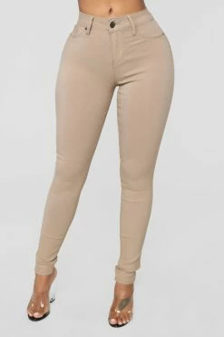 Fashion Nova Hyperstretch Skinny Pants - Tan