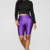 Fashion Nova Curves For Days Biker Shorts - Purple
