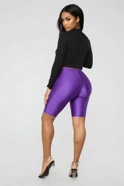 Fashion Nova Curves For Days Biker Shorts - Purple