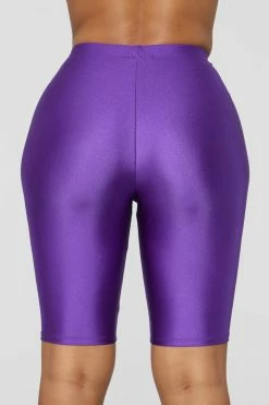 Fashion Nova Curves For Days Biker Shorts - Purple