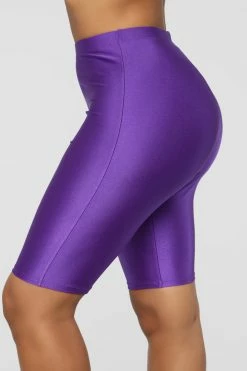 Fashion Nova Curves For Days Biker Shorts - Purple