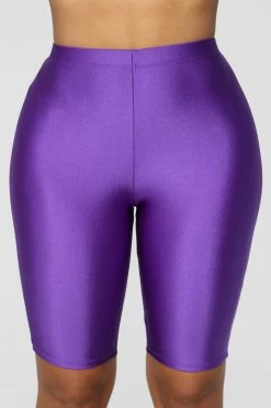 Fashion Nova Curves For Days Biker Shorts - Purple