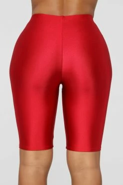 Fashion Nova Curves For Days Biker Shorts - Red