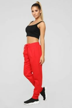 Fashion Nova Sweatpants Stole Your Boyfriend's Oversized Jogger - Red