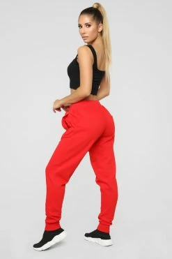 Fashion Nova Sweatpants Stole Your Boyfriend's Oversized Jogger - Red