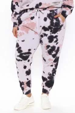 Fashion Nova It's A Lifestyle Tie Dye Jogger - Mauve Combo