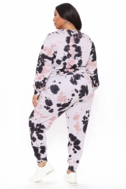 Fashion Nova It's A Lifestyle Tie Dye Jogger - Mauve Combo