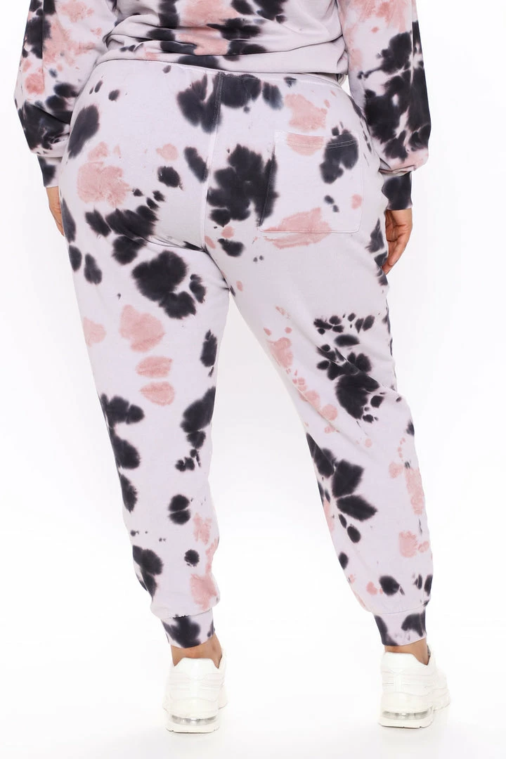Fashion Nova It's A Lifestyle Tie Dye Jogger - Mauve Combo