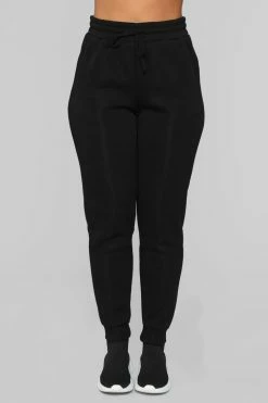Fashion Nova Like A Champ Jogger - Black Pants