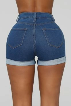 Fashion Nova Carter Denim Shorts - Medium Wash