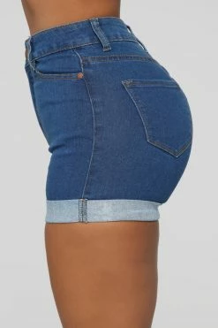 Fashion Nova Carter Denim Shorts - Medium Wash