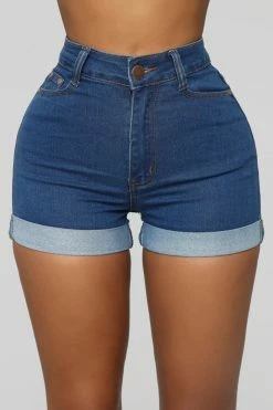 Fashion Nova Carter Denim Shorts - Medium Wash