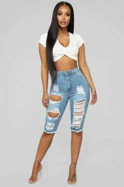 Flash Sale ❤️ Fashion Nova Lost At Sea Shorts - Light Blue 🎁 22 Fashion Nova Lost At Sea Shorts - Light Blue