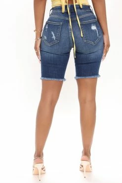 Deals ✔️ Fashion Nova Shorts Switch It Up Bermuda Short - Dark Wash 🥰 13 Fashion Nova Shorts Switch It Up Bermuda Short - Dark Wash