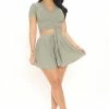 Fashion Nova In The Wrap Shorts - Olive