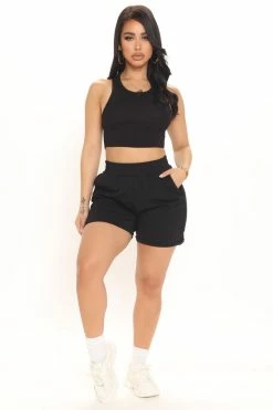 Fashion Nova Lounge With Me Sweatshorts - Black