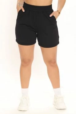 Fashion Nova Lounge With Me Sweatshorts - Black