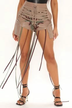 Fashion Nova Shorts No Strings Attached Short - Taupe