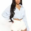 Fashion Nova My Perfect Getaway Ripped Denim Shorts - White