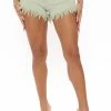 Deals 🌟 Fashion Nova Only Good Energy Frayed Denim Shorts - Sage ✔️ 2 Fashion Nova Only Good Energy Frayed Denim Shorts - Sage
