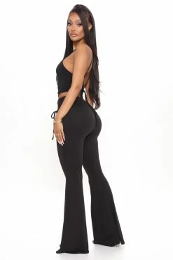 Fashion Nova My First Choice Flare Pant - Black Pants