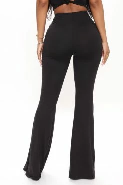 Fashion Nova My First Choice Flare Pant - Black Pants