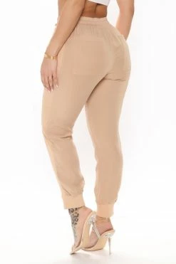 Fashion Nova Pants Not What You Think Ribbed Joggers - Camel
