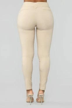 Fashion Nova Workin Me Pants - Khaki