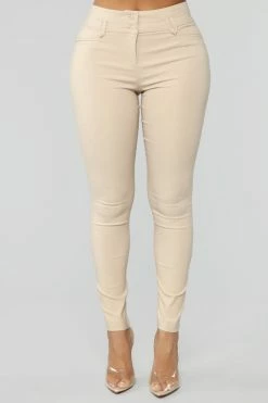 Fashion Nova Workin Me Pants - Khaki