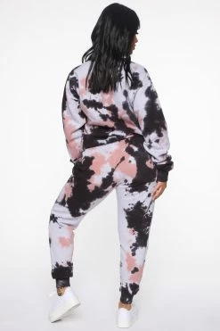 Fashion Nova It's A Lifestyle Tie Dye Jogger - Mauve Combo