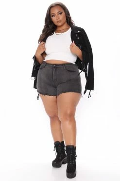 Best deal ๐ Fashion Nova Classic Confidence High Waisted Denim Shorts - Black ๐ 16 Fashion Nova Classic Confidence High Waisted Denim Shorts - Black