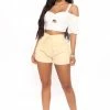 Fashion Nova Try To Loosen Up Shorts - Butter