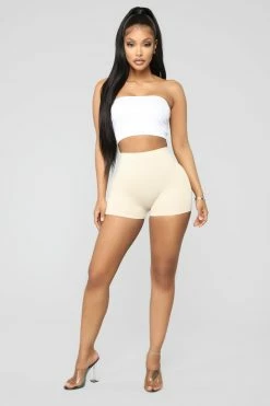 Fashion Nova Uncomplicated Seamless Shorts - Nude