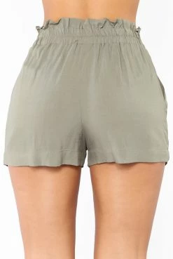 Fashion Nova Rosie Tie Waist Shorts - Olive