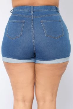 Fashion Nova Carter Denim Shorts - Medium Wash
