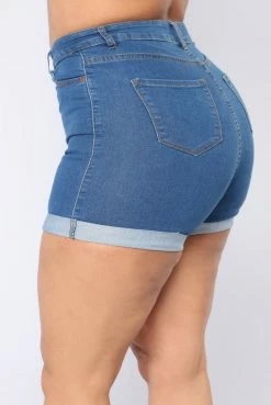 Fashion Nova Carter Denim Shorts - Medium Wash