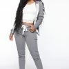 Fashion Nova Relaxed Vibe Joggers - Heather Grey Pants