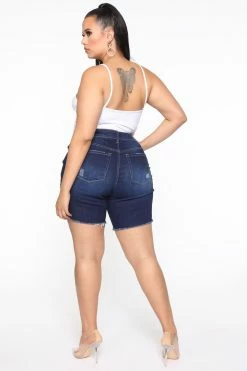 Flash Sale ๐ Fashion Nova The Mixer Distressed Denim Bermudas - Dark Denim ๐ 9 Fashion Nova The Mixer Distressed Denim Bermudas - Dark Denim