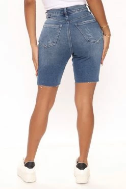 Outlet 👏 Fashion Nova Got A Good Feeling Denim Bermudas - Dark Wash Shorts 😉 12 Fashion Nova Got A Good Feeling Denim Bermudas - Dark Wash Shorts