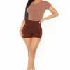 Fashion Nova Uncomplicated Seamless Shorts - Chocolate