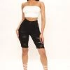 Hot Sale ⌛ Fashion Nova Dirty Little Secret Distressed Bermuda Shorts - Black 😍 1 Fashion Nova Dirty Little Secret Distressed Bermuda Shorts - Black