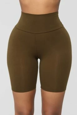 Fashion Nova Brooke Biker Shorts - Olive