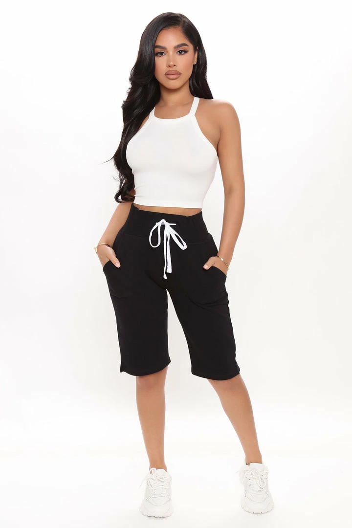 Deals ๐งจ Fashion Nova Early Mornings Sweatshorts - Black ๐ 3 Fashion Nova Early Mornings Sweatshorts - Black