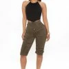 Fashion Nova Combat Cutie Camo Shorts - Olive