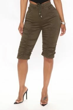 Fashion Nova Combat Cutie Camo Shorts - Olive