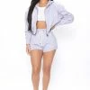 Fashion Nova Shorts Care Free Short - Heather Grey
