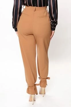 Fashion Nova Into The Office Trouser - Tan
