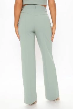 Fashion Nova Pants Sasha Wide Leg Pant - Sage